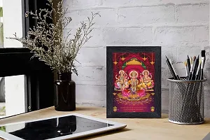 pnf Diwali Puja (laxmiji, Ganeshji,Saraswatiji) Religious Wood Photo Frames with Acrylic Sheet (Glass) for Worship/Pooja(photoframe,Multicolour,6x8inch) 20406-thumb1