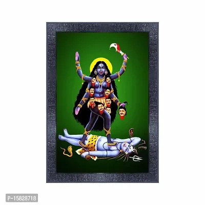 pnf Kali mata ji Religious Wood Photo Frames with Acrylic Sheet (Glass) for Worship/Pooja 20884(10 * 14inch,Multicolour,Synthetic)