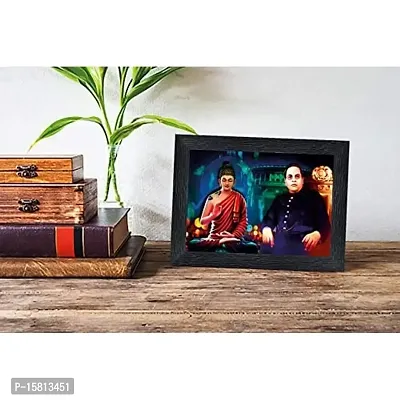 Generic Dr. B. R. Ambedkar ad Buddha Wood Photo Frames with Acrylic Sheet (Glass)(photoframe,Multicolour,8x6inch)-19834, Medium (PNF-19834-photoframe-5x7)-thumb2