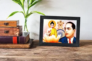 pnf Dr. B. R. Ambedkar ad Buddha Wood Photo Frames with Acrylic Sheet (Glass)(photoframe,Multicolour,6x8inch)-17503-thumb1