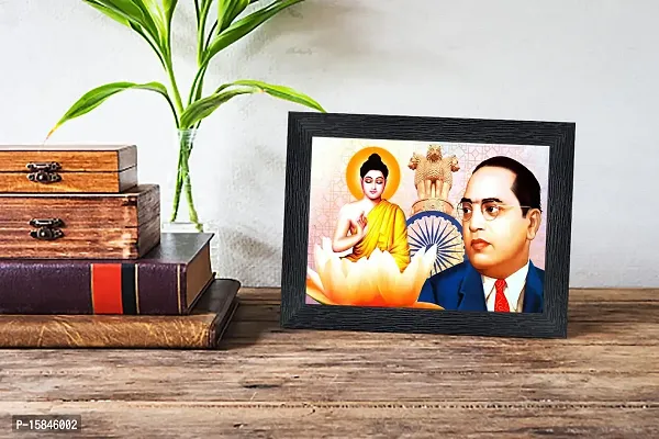 pnf Dr. B. R. Ambedkar ad Buddha Wood Photo Frames with Acrylic Sheet (Glass)(photoframe,Multicolour,6x8inch)-17503-thumb2