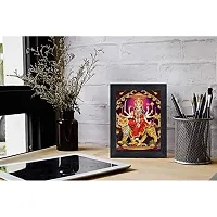 Generic PnF Durga Maa Religious Wood Photo Frames with Acrylic Sheet (Glass) for Worship/Pooja(photoframe,Multicolour,8x6inch)-20148, Medium (PNF-20148-photoframe-5x7)-thumb1