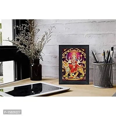 Generic PnF Durga Maa Religious Wood Photo Frames with Acrylic Sheet (Glass) for Worship/Pooja(photoframe,Multicolour,8x6inch)-20148, Medium (PNF-20148-photoframe-5x7)-thumb2