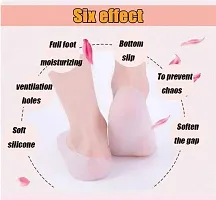 Unique Sales Silicone Foot Socks with Moisturizing, Full Length Anti Crack Protector Foot Care and Heel Cracks (Free Size) Men Women-thumb3