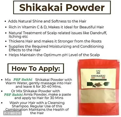 psf sakhi Shikakai Powder (Natural Hair Cleanser for luxirious and Soft Hairs), 200 g-thumb3