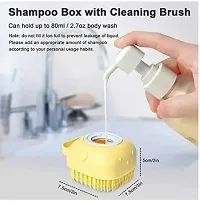 Unique Sales Silicone Body Massage Bath Scrub/Brush for Cleaning Hair, Scalp, Bathing, Cleanser, Washer, Massager for Shampoo, Soap Dispenser-thumb1