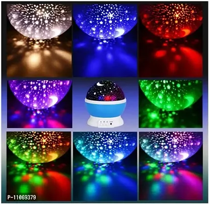 Star Master 360 Rotating Projector with USB Wire Colorful Romantic Light, Star Moon Light Lamp, Night Projector, Bed/Room/Ceiling Light-thumb2