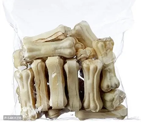 Double Pressed Dog Chew Mix Bones Size - 6Inch - Mix Dog Bones 500 GRAM (Aproxx)