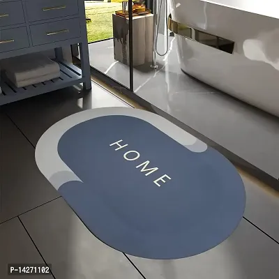 Unique Bathroom Door Mat | Anti Skid Water  Absorbent Rubber Foot Mat  color time to time change 1 pcs-thumb0