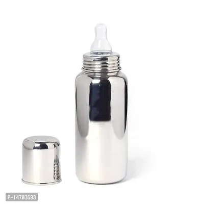 Baby Milk Bottle Steel, Steel Feeding Bottle for Baby , Anti-Colic, B 0-6 Months, 6-12 Months, 1+ Year Baby 240 ml