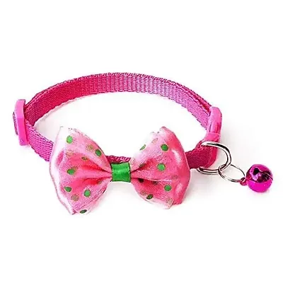 SET PET  PINK   Adjustable Cat Collars Cute Bow-tie with Bell, 2 PCS