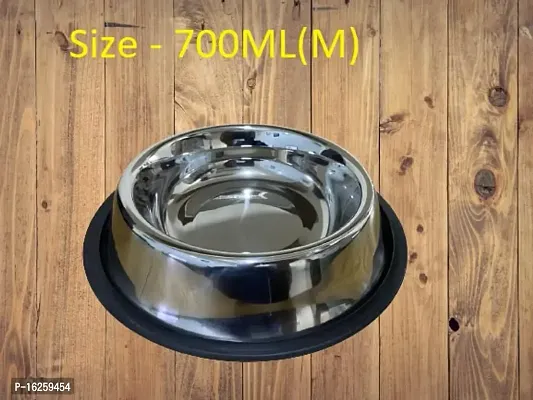 SET PET Stainless Steel Pet Bowl size M 700 ml-thumb0