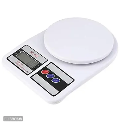 Unique  round White Digital Weighing Scale weight sf400  (10 Kg  )-thumb0