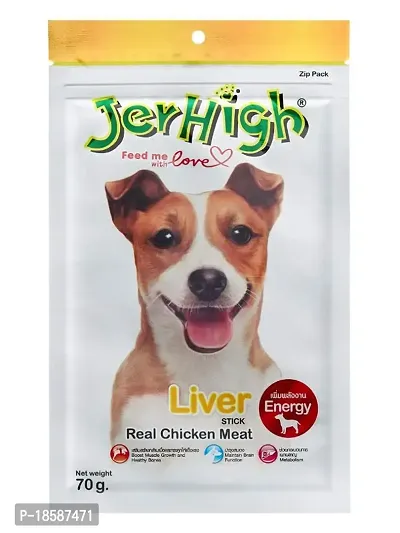 Jerhigh Chicken Dog Treats, Human Grade High Protein Chicken 70+70G 2 ZIP-thumb0