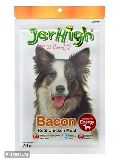 Jerhigh Chicken Dog Treats, Human Grade High Protein Chicken, 2 ZIP 70+70