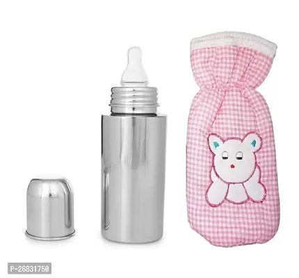 Stainless Steel Feeding Baby Bottle with Bottle Cover, 304 240ml