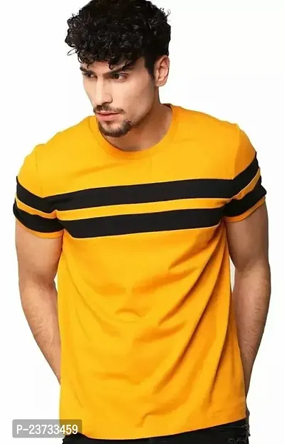 Stylish Fancy Cotton Round Neck T-Shirts For Men-thumb0