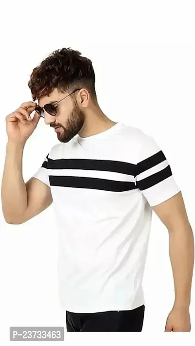 Stylish Fancy Cotton Round Neck T-Shirts For Men-thumb0