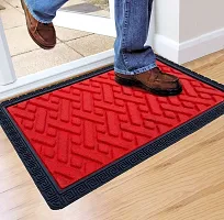 MEGA CART HOME Polypropylene Anti Skid Doormat for Home (Red, 60x40)-thumb2