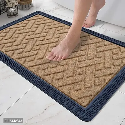 MEGA CART HOME Anti Skid Brown Doormat for Home-thumb0