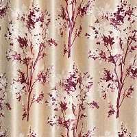 MEGA CART HOME Heavy Polyester Long Crush Curtains Floral Print Panel,Drapes for Window (5 Feet), Set of 1 Room Darkening-thumb2