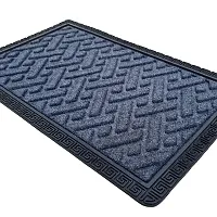 MEGA CART HOME Anti Slip Entrance Polypropylene Washable Water Absorbent Floor Rugs/Doormat/BathMat||60x40 CM,Grey-thumb3