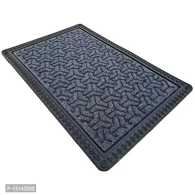 MEGA CART HOME Anti Slip Entrance Polypropylene Washable Water Absorbent Floor Rugs/Doormat/BathMat||60x40 CM,Grey-thumb5