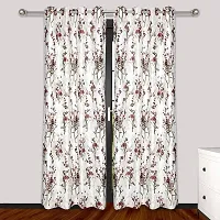 MEGA CART HOME Heavy Polyester Floral 5Ft Window Curtain, Printed Drapes Grommet Room Darkening Panel Eyelet Use for Home/Office, Living Room - Pack of 2-thumb1