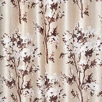 MEGA CART HOME Heavy Polyester Long Crush Curtains Floral Print Panel,Drapes for Window (5 Feet), Set of 1 Room Darkening-thumb2