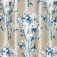 MEGA CART HOME Heavy Polyester Long Crush Curtains Floral Print Panel,Drapes for Window (5 Feet), Set of 1 Room Darkening-thumb2