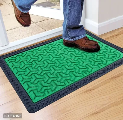 MEGA CART HOME Non Slip Anti Skid Heavy Doormat for Door||Green-thumb4