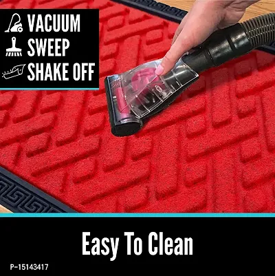 MEGA CART HOME Anti Slip Entrance Polypropylene Washable Water Absorbent Floor Rugs/Doormat/BathMat||60x40 CM,Red-thumb4