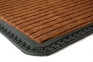 MEGA CART HOME Polypropylene Anti Skid Brown Doormat for Home, Brown, 60x40-thumb2