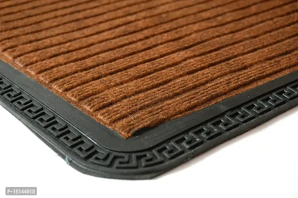 MEGA CART HOME Polypropylene Anti Skid Brown Doormat for Home, Brown, 60x40-thumb3