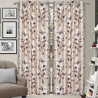 MEGA CART HOME Heavy Polyester Long Crush Curtains Floral Print Panel,Drapes for Window (5 Feet), Set of 1 Room Darkening-thumb1