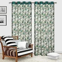 MEGA CART HOME Heavy Polyester Floral 5Ft Window Curtain, Printed Drapes Grommet Room Darkening Panel Eyelet Use for Home/Office, Living Room - Pack of 2-thumb1