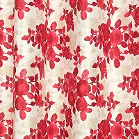 MEGA CART HOME Attractive Digital Long Flower Print Eyelet Red Curtain Set of 1 Pcs 7 FEET-thumb2