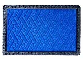 MEGA CART HOME Polypropylene Anti-Skid Rubber Door Mat, Rectangular, Blue-thumb4