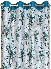 MEGA CART HOME Heavy Polyester Floral 5Ft Window Curtain, Printed Drapes Grommet Room Darkening Panel Eyelet Use for Home/Office, Living Room - Pack of 2-thumb2