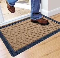 MEGA CART HOME Anti Skid Brown Doormat for Home-thumb1