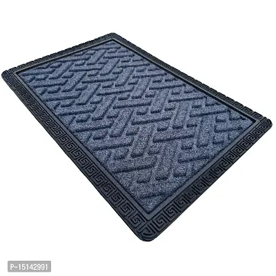 MEGA CART HOME Anti Slip Entrance Polypropylene Washable Water Absorbent Floor Rugs/Doormat/BathMat||60x40 CM,Grey-thumb5