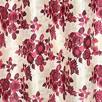 MEGA CART HOME Attractive Digital Long Flower Print Eyelet Pink Curtain Set of 1 Pcs 7 FEET-thumb2