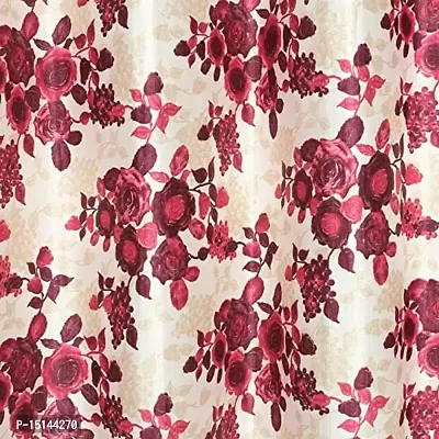 MEGA CART HOME Attractive Digital Long Flower Print Eyelet Pink Curtain Set of 1 Pcs 7 FEET-thumb3