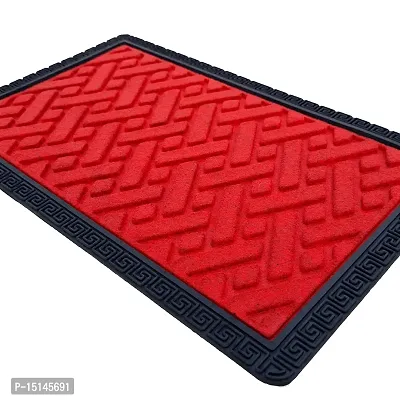 MEGA CART HOME Polypropylene Anti Skid Doormat for Home (Red, 60x40)-thumb2