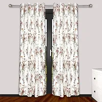 MEGA CART HOME Heavy Polyester Floral 5Ft Window Curtain, Printed Drapes Grommet Room Darkening Panel Eyelet Use for Home/Office, Living Room - Pack of 2-thumb1