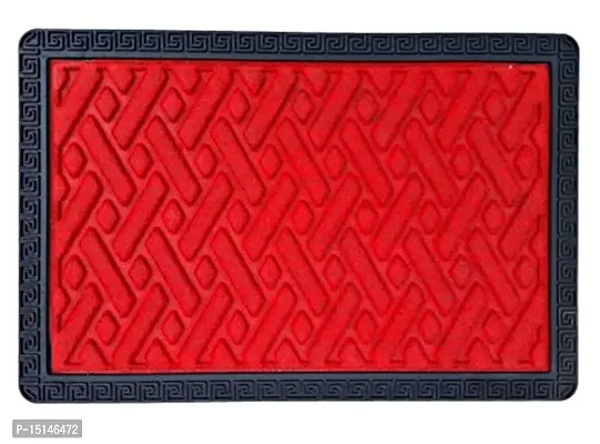 MEGA CART HOME Polypropylene Anti-Skid Rubber Door Mat, Rectangular, Red-thumb5