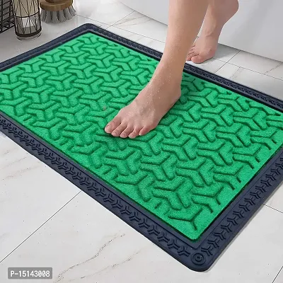 MEGA CART HOME Non Slip Anti Skid Heavy Doormat for Door||Green