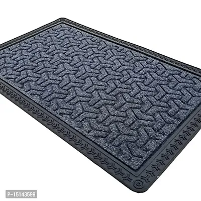 MEGA CART HOME Anti Slip Entrance Polypropylene Washable Water Absorbent Floor Rugs/Doormat/BathMat||60x40 CM,Grey