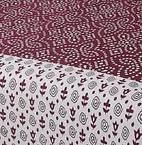 Modern Maroon Bandhej Print 88*98 Cotton Double Bedsheet with 2 Pillow Cover-thumb1