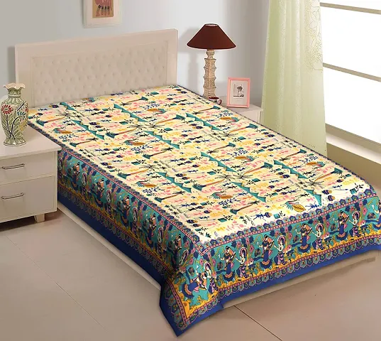 Beautiful Printed Cotton Single Bedsheet